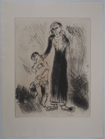 Stich Chagall - Les réprimandes (Le père de Tchitchikov lui donne une correction)