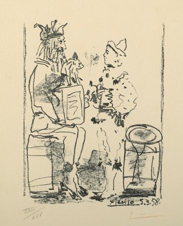 Lithographie Picasso - Les Saltimbanques, from Souvenirs d'un collectionneur (B. 855; M. 285)