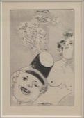 Radierung Chagall - Les sept Peches capitaux,: La Luxure ll