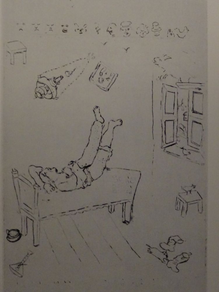 Radierung Chagall - Les sept Peches Capitaux: La Paresse 1