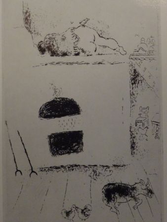 Radierung Chagall - Les sept Peches Capitaux: La Paresse 2