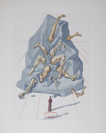 Lithographie Dali - Les Simoniaques