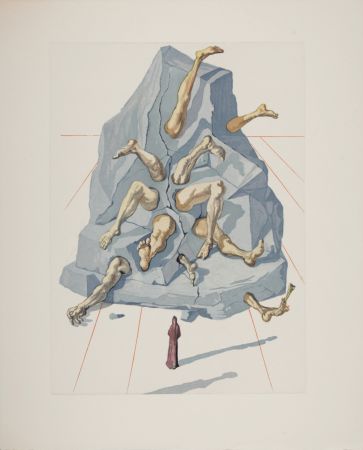 Holzschnitt Dali - Les Simoniaques, 1963
