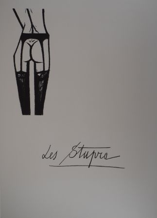 Lithographie Buffet - Les Stupra, les jarretelles