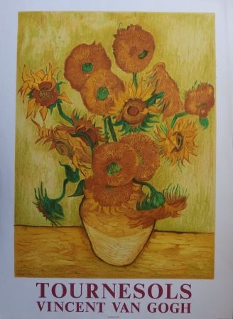 Lithographie Van Gogh - Les Tournesols