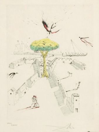 Radierung Dali - Les Tranchées