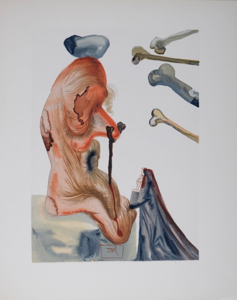 Lithographie Dali - Les Trompeurs