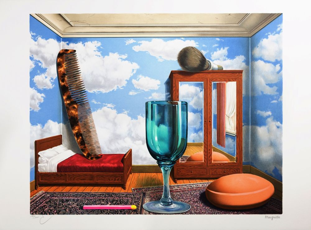 Lithographie Magritte - Les Valeurs Personnelles (Personal Values)
