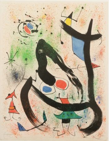 Lithographie Miró - Les Voyants