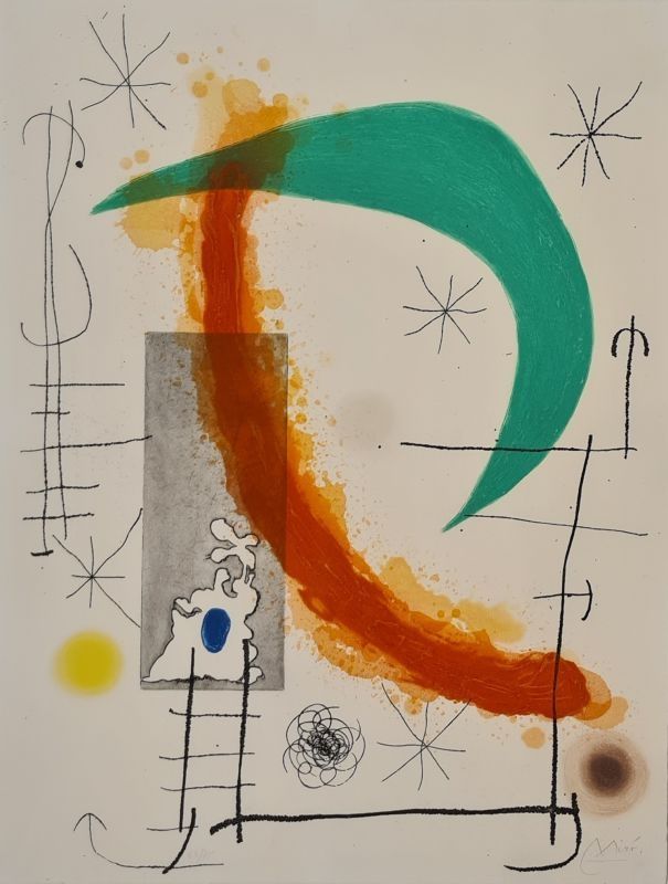 Radierung Und Aquatinta Miró - L'Escalade 