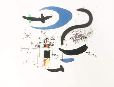Radierung Und Aquatinta Miró - L'escalier de la Nuit
