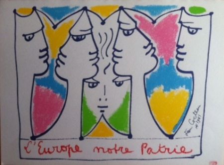 Lithographie Cocteau - L'Europe