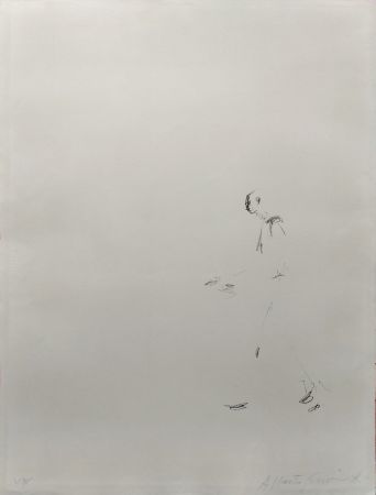 Lithographie Giacometti - L'HOMME QUI MARCHE