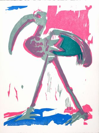 Holzschnitt Lorjou - L'Ibis, 1965