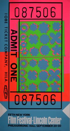 Siebdruck Warhol - Lincoln Center Ticket, 1967