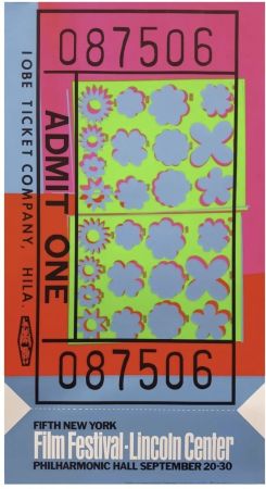 Siebdruck Warhol - Lincoln Centre Ticket