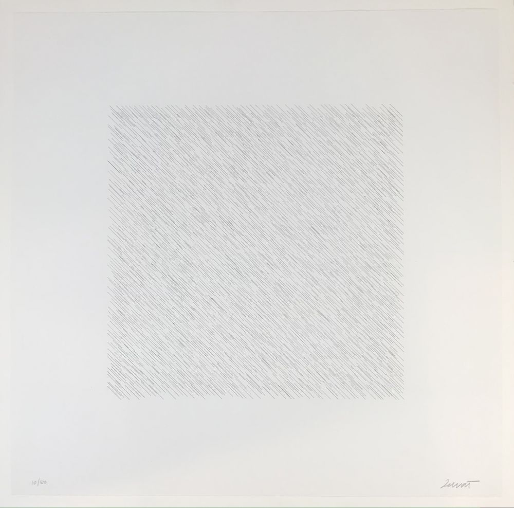 Lithographie Lewitt - Lines of One Inch Four Directions Four Colors