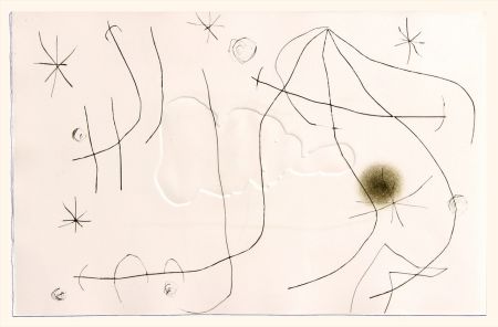 Kaltnadelradierung Miró - L'issue dérobée