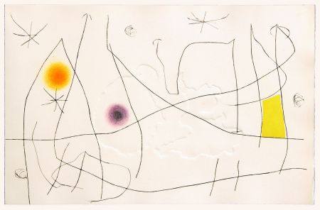 Kaltnadelradierung Miró - L'issue dérobée