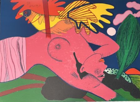 Lithographie Corneille - Lithographie Extase de l'été, 1985