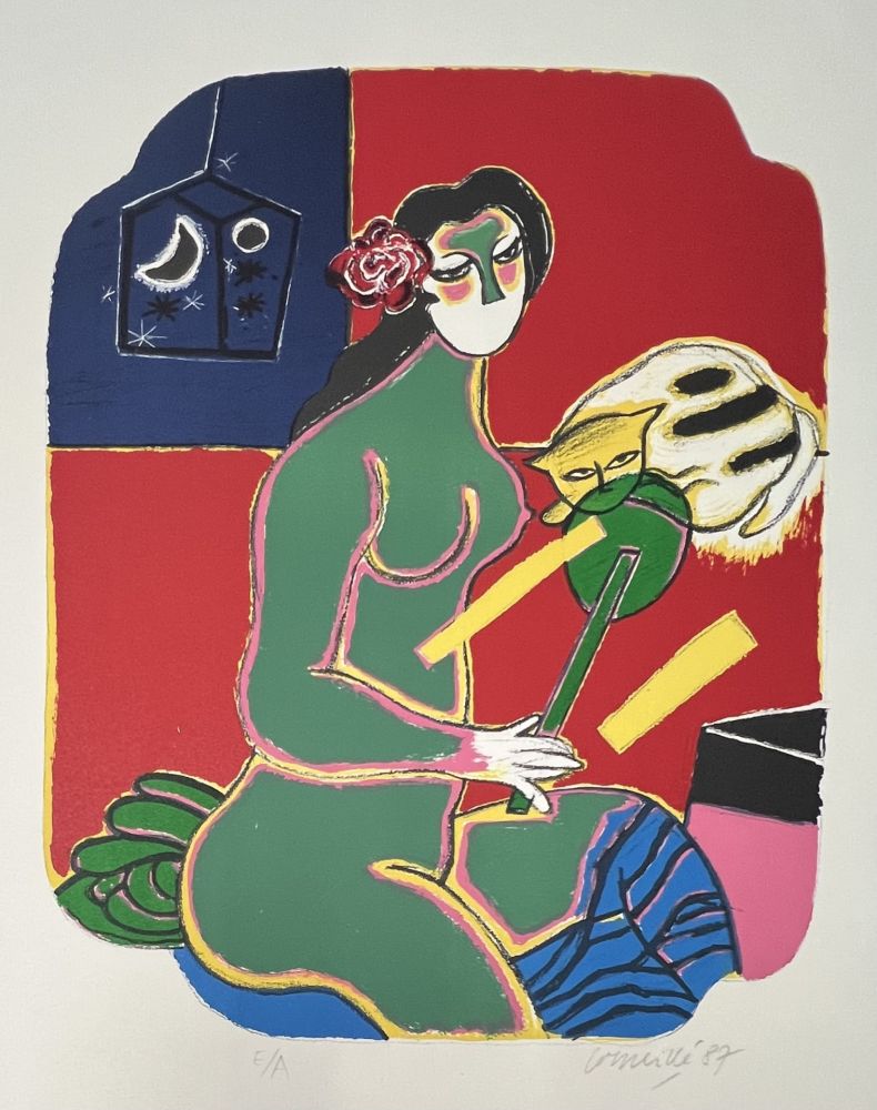 Lithographie Corneille - Lithographie Mémoire du Japon, 1987