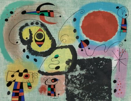 Lithographie Miró - Lithographie pour le Centenaire de L'Imprimerie Mourlot