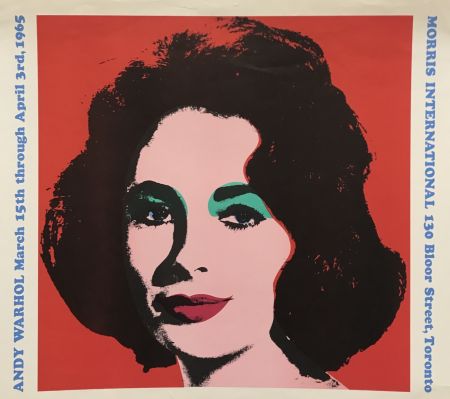 Siebdruck Warhol - Liz Taylor - Morris International, Toronto Exhibition Poster