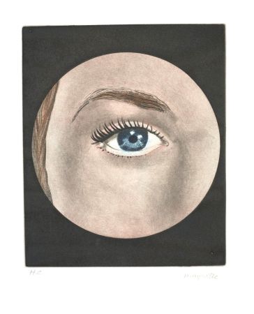 Radierung Und Aquatinta Magritte - L'oeil - 1968