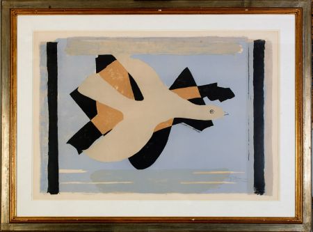 Lithographie Braque - L'oiseau et son ombre