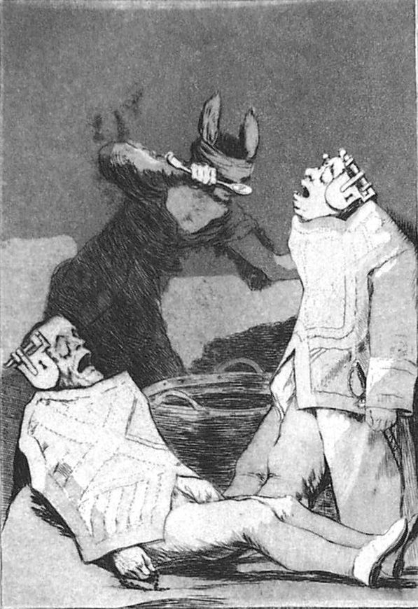 Radierung Und Aquatinta Goya - Los chinchillas