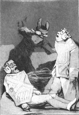 Radierung Und Aquatinta Goya - Los chinchillas
