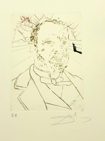 Radierung Dali - Louis Pasteur