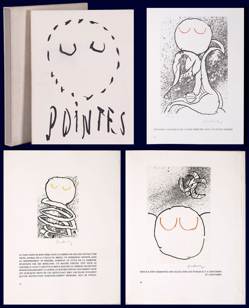 Illustriertes Buch Alechinsky - Louis Scutenaire et Pierre ALechinsky : POINTES (17 gravures monogrammées ou signées) - 1972