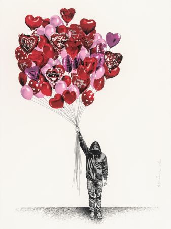 Siebdruck Mr Brainwash - Love Is In The Air
