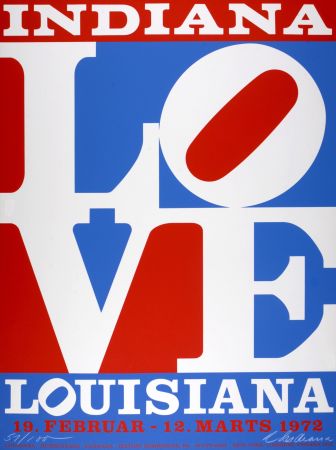 Siebdruck Indiana - Love, Louisiana, 1972
