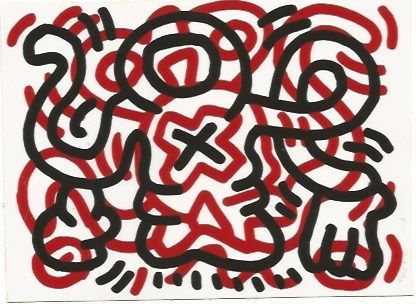 Lithographie Haring - Ludo - 3