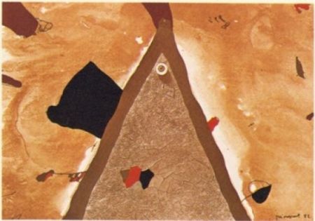 Lithographie Guinovart - L'ull 1982