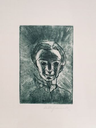 Stich Gramatté - Lächelnder Kopf - Selbstporträt (Smiling Head - Self Portrait)