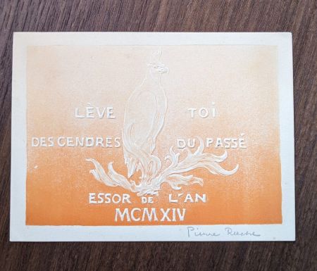 Keine Technische Roche - Lève-toi des cendres du passé (greeting card for the new year, 1914)
