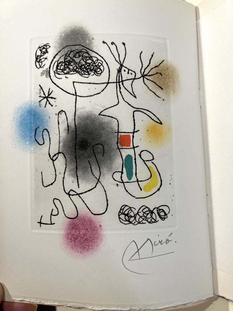 Illustriertes Buch Miró - Léna Leclercq. MIDI LE TRÈFLE BLANC. Une gravure en aquatinte signée (1968)