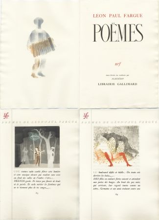 Illustriertes Buch Alexeïeff - Léon-Paul Fargue : POÈMES. Eaux-fortes en couleurs par Alexeïeff (1943)