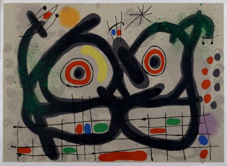 Lithographie Miró - Lézard aux plumes d’or, 1971
