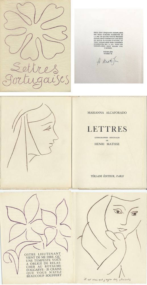 Illustriertes Buch Matisse - M. Alacaforado : LETTRES PORTUGAISES. Lithographies originales de Henri Matisse (1946)