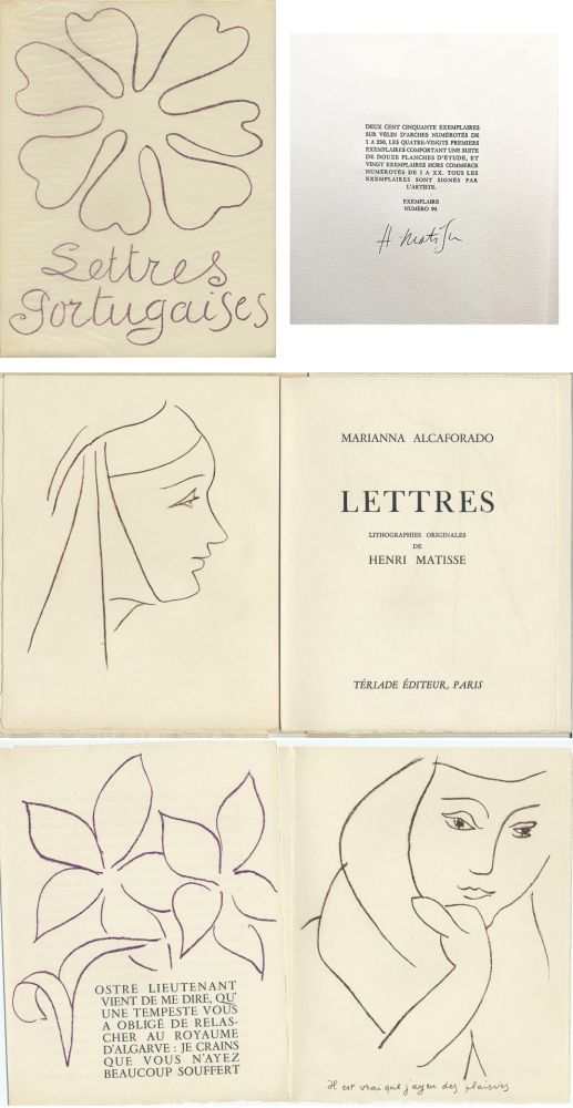 Illustriertes Buch Matisse - M. ALCAFORADO : LETTRES PORTUGAISES. Lithographies originales de Henri Matisse (1946)