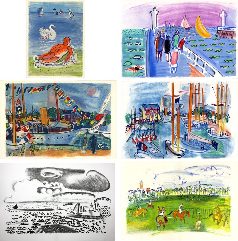 Illustriertes Buch Dufy - M. de Saint-Pierre : LES CÔTES NORMANDES. Lithographies de Raoul Dufy (1961)