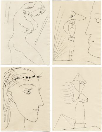 Illustriertes Buch Picasso - M. Toesca : SIX CONTES FANTASQUES. 6 gravures originales (1953)