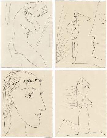 Illustriertes Buch Picasso - M. Toesca : SIX CONTES FANTASQUES. 6 gravures originales (1953)