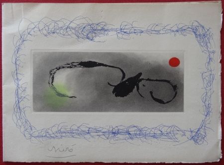 Stich Miró - Maeght Voeux 1963