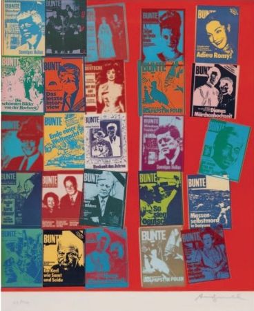 Siebdruck Warhol - Magazine and History