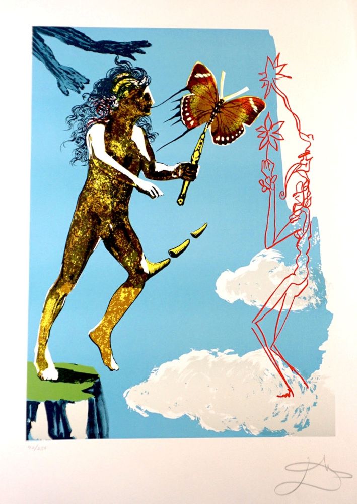 Lithographie Dali - Magic Butterfly & The Dream Release of The Psychic Spirit